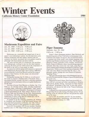 CHCF Events Winter 1984