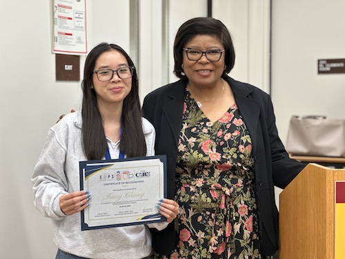 Michele LeBleu-Burns with student