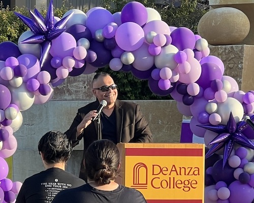 President Torres at podium