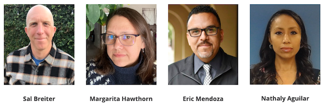 Sal Breiter, Margarita Hawthorn, Eric Mendoza, Nathaly Aguilar